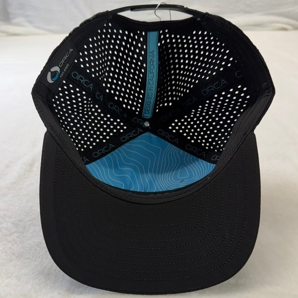 NWT ORCA Signature Men's Black/Blue Snapback Ballball Cap - Picture 8 of 8